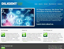 Tablet Screenshot of diligentadvisory.com